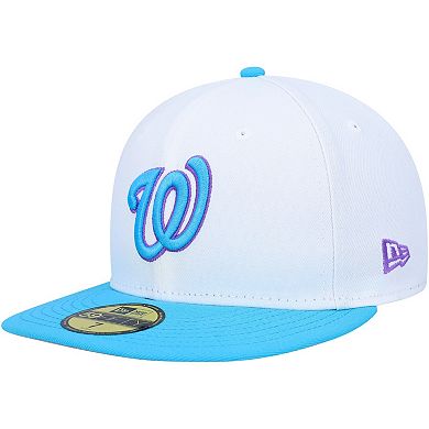 Men's New Era White Washington Nationals 2008 Inaugural Season Vice 59FIFTY Fitted Hat