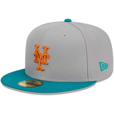 Men's New Era Gray/Teal New York Mets  59FIFTY Fitted Hat