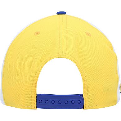 Men's New Era Royal Golden State Warriors Pop Panels 9FIFTY Snapback Hat