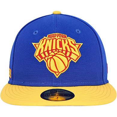 Men's New Era Blue New York Knicks Side Patch 59FIFTY Fitted Hat