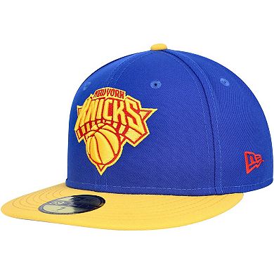 Men's New Era Blue New York Knicks Side Patch 59FIFTY Fitted Hat