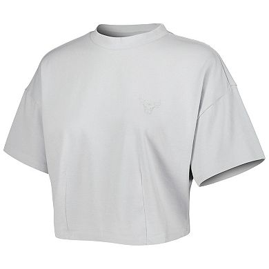 Men's Lusso Gray Chicago Bulls Nola Faded Tonal Cropped T-Shirt