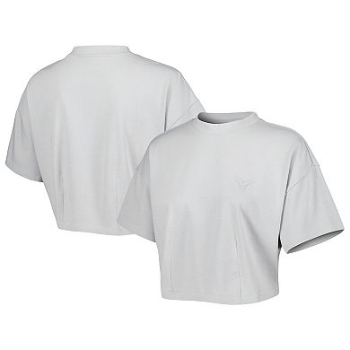 Men's Lusso Gray Chicago Bulls Nola Faded Tonal Cropped T-Shirt