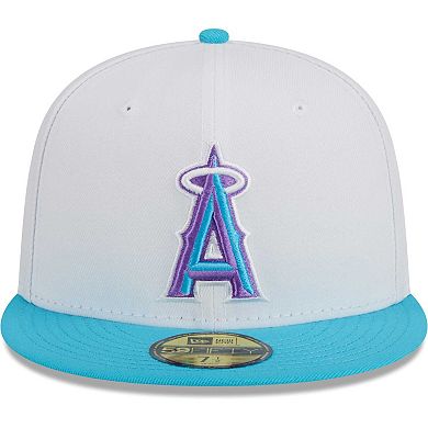 Men's New Era White Los Angeles Angels  Vice 59FIFTY Fitted Hat