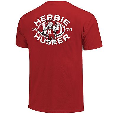 Men's Scarlet Nebraska Huskers Herbie Football Mascot T-Shirt