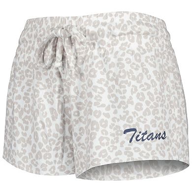 Women's Concepts Sport White/Cream Tennessee Titans Montana Knit T-Shirt & Shorts Sleep Set