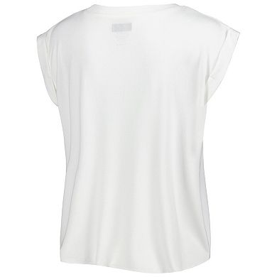 Women's Concepts Sport White/Cream Las Vegas Raiders Montana Knit T-Shirt & Shorts Sleep Set