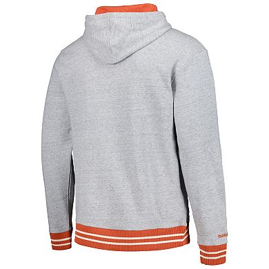 Men's Mitchell & Ness Heather Gray Texas Longhorns Pullover Hoodie
