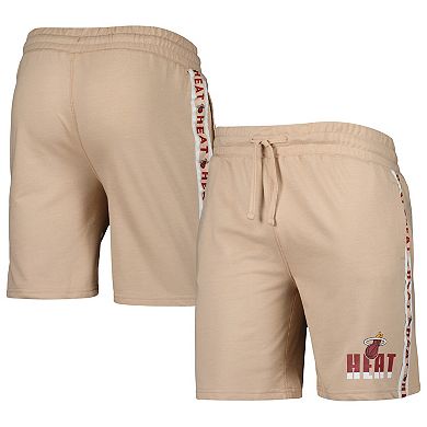 Men's Concepts Sport  Tan Miami Heat Team Stripe Shorts