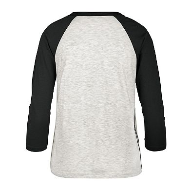 Women's '47 Gray Chicago White Sox City Connect Retro Daze Ava Raglan 3/4-Sleeve T-Shirt