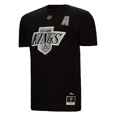 Men's Mitchell & Ness Luc Robitaille Black Los Angeles Kings  Name & Number T-Shirt