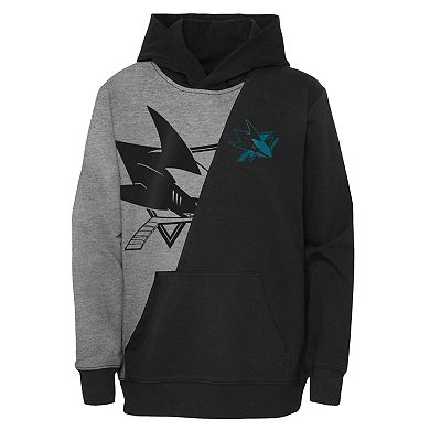 Youth Heather Gray/Black San Jose Sharks Unrivaled Pullover Hoodie