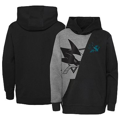 Youth Heather Gray/Black San Jose Sharks Unrivaled Pullover Hoodie