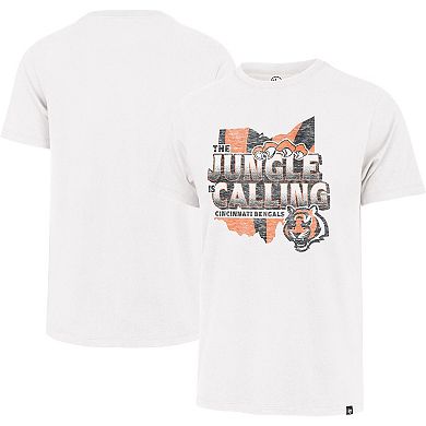 Men's '47 White Cincinnati Bengals The Jungle is Calling Regional Franklin T-Shirt