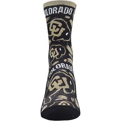 Unisex Rock Em Socks Colorado Buffaloes Allover Logo & Paint Crew Socks