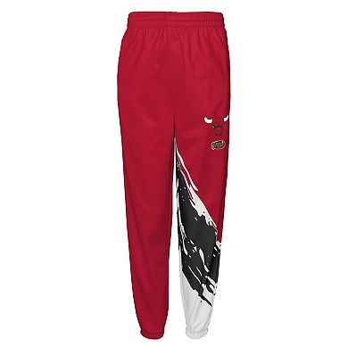 Youth Mitchell & Ness Red Chicago Bulls 1996 NBA Finals Paintbrush Windbreaker Pants