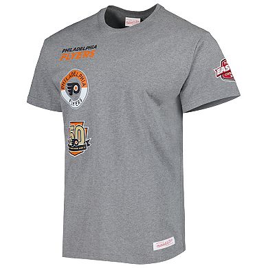 Men's Mitchell & Ness Heather Gray Philadelphia Flyers City Collection T-Shirt