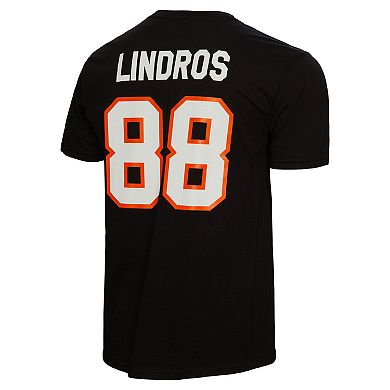 Men's Mitchell & Ness Eric Lindros Black Philadelphia Flyers Name & Number T-Shirt