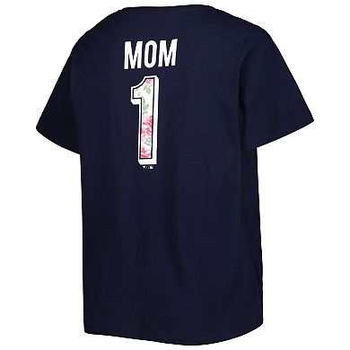 Women's Navy Houston Astros Plus Size Best Mom EverÂ V-Neck T-Shirt