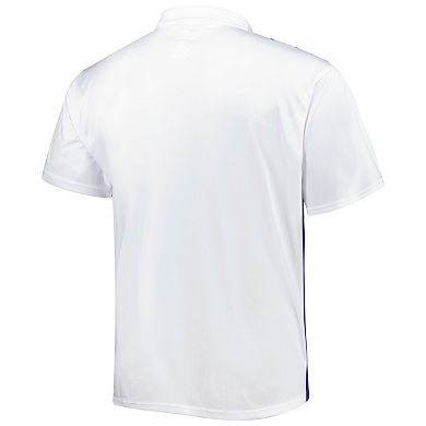 Men's White/Royal Los Angeles Dodgers Big & Tall Sublimated Polo