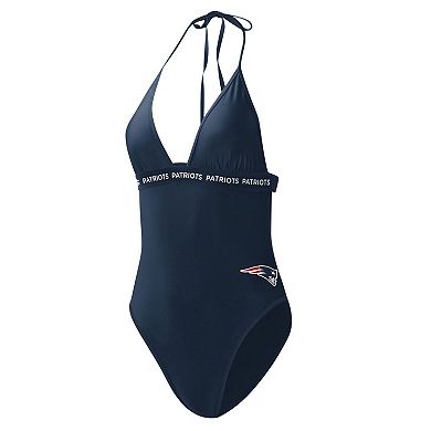 Women's G-III 4Her by Carl Banks Navy New England Patriots Full Count One-Piece Swimsuit