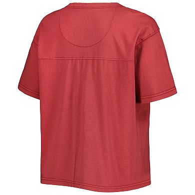 Women's Pressbox Crimson Alabama Crimson Tide Sycamore Edith Waist-Length V-Neck T-Shirt