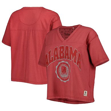 Women's Pressbox Crimson Alabama Crimson Tide Sycamore Edith Waist-Length V-Neck T-Shirt