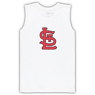 Women's Concepts Sport White/Red St. Louis Cardinals Plus Size Tank Top & Shorts Sleep Set