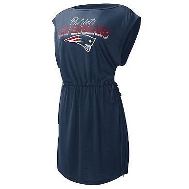 Women's G-III 4Her by Carl Banks Navy New England Patriots G.O.A.T. Swimsuit Cover-Up
