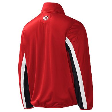 Men's G-III Sports by Carl Banks Red Atlanta Hawks Contender Wordmark Full-Zip Track Jacket