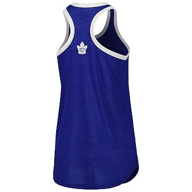 Women's G-III 4Her by Carl Banks Royal Toronto Maple Leafs First Base Racerback Scoop Neck Tank Top