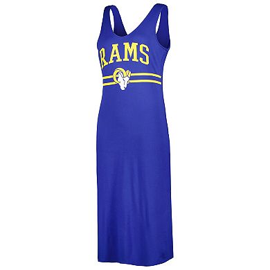 Women's G-III 4Her by Carl Banks Royal Los Angeles Rams Training V-Neck Maxi Dress