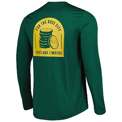 Men's adidas Green Portland Timbers Jersey Hook AEROREADY Long Sleeve T-Shirt