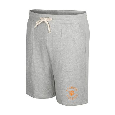 Men's Colosseum Heather Gray Clemson Tigers Love To Hear This Terry Shorts