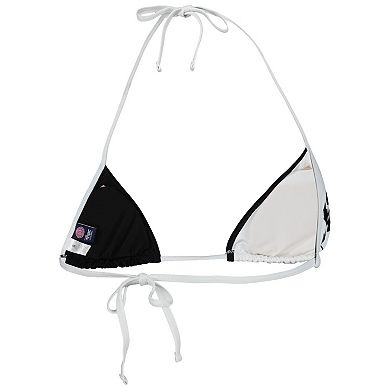 Women's G-III 4Her by Carl Banks Black/White LSU Tigers Play Action Bikini Top