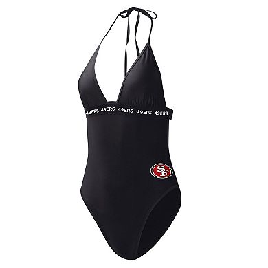 Women's G-III 4Her by Carl Banks Black San Francisco 49ers Full Count One-Piece Swimsuit