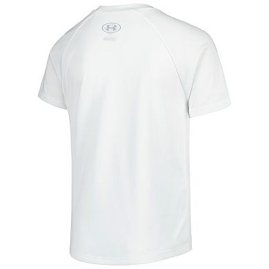 Youth Under Armour White Auburn Tigers Gameday Print Raglan T-Shirt