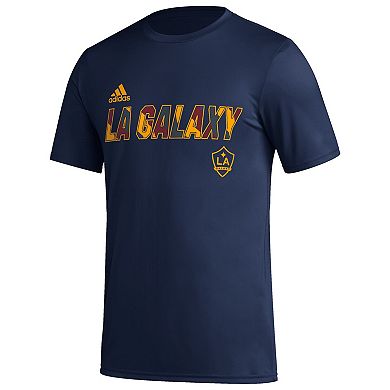 Men's adidas Navy LA Galaxy Team Jersey Hook AEROREADY T-Shirt