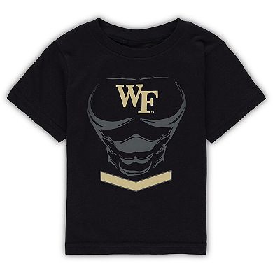 Toddler Champion Black Wake Forest Demon Deacons Super Hero T-Shirt