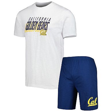 Men's Concepts Sport Navy/White Cal Bears Downfield T-Shirt & Shorts Set