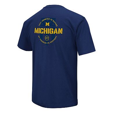 Men's Colosseum Navy Michigan Wolverines OHT Military Appreciation T-Shirt