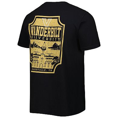 Men's Black Vanderbilt Commodores Logo Campus Icon T-Shirt