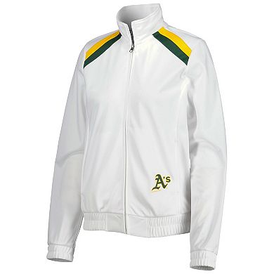 Women's G-III 4Her by Carl Banks White Oakland Athletics Red Flag Full-Zip Track Jacket