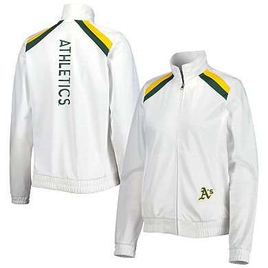 Women's G-III 4Her by Carl Banks White Oakland Athletics Red Flag Full-Zip Track Jacket