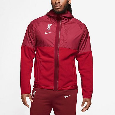 Men's Nike  Red Liverpool Winterized AWF Hoodie Full-Zip Jacket