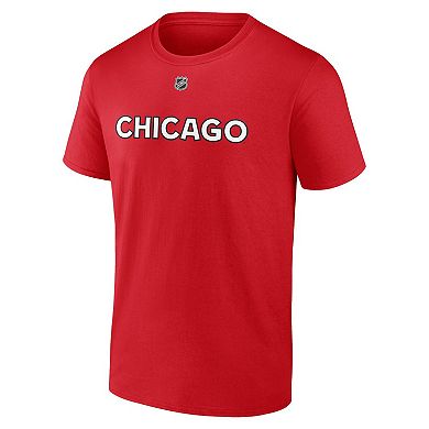 Men's Fanatics Branded Seth Jones Red Chicago Blackhawks Special Edition 2.0 Name & Number T-Shirt