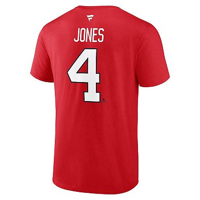 Men's Fanatics Branded Seth Jones Red Chicago Blackhawks Special Edition 2.0 Name & Number T-Shirt