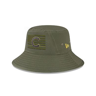 Men's New Era  Green Chicago Cubs 2023 Armed Forces Day Bucket Hat