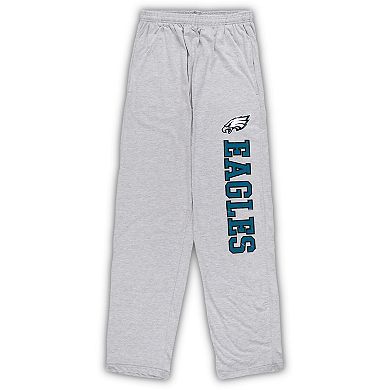 Men's Concepts Sport Midnight Green/Heather Gray Philadelphia Eagles Big & Tall T-Shirt & Pajama Pants Sleep Set