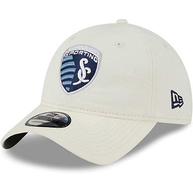 Men's New Era Cream Sporting Kansas City Core Classic 2.0 Adjustable Hat